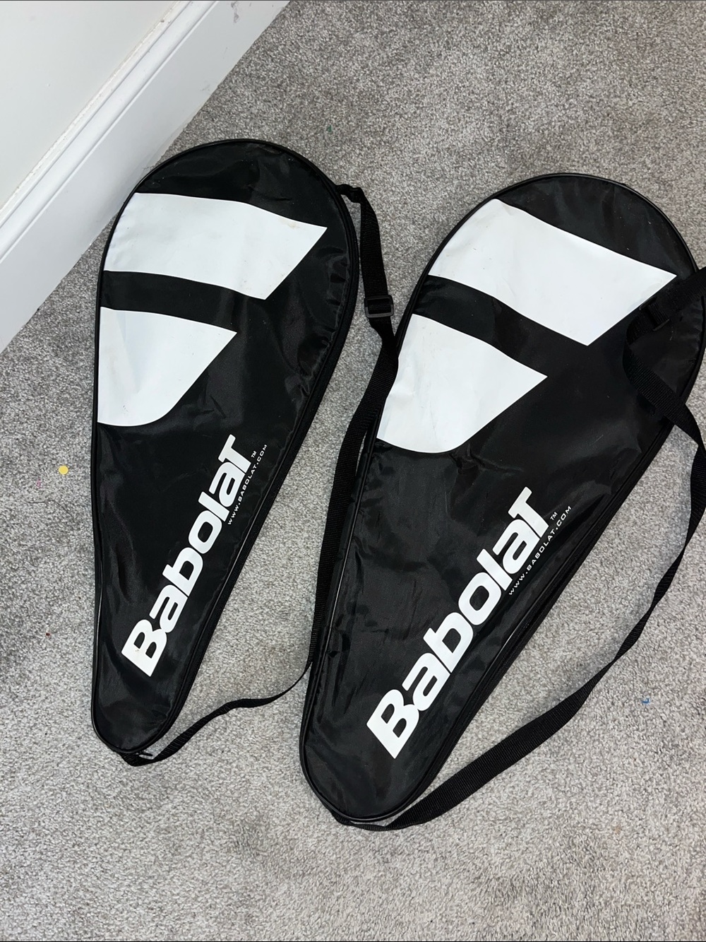 Babolat Babo Series Tennis Single Racquet Bag single Black White Carry on bag
